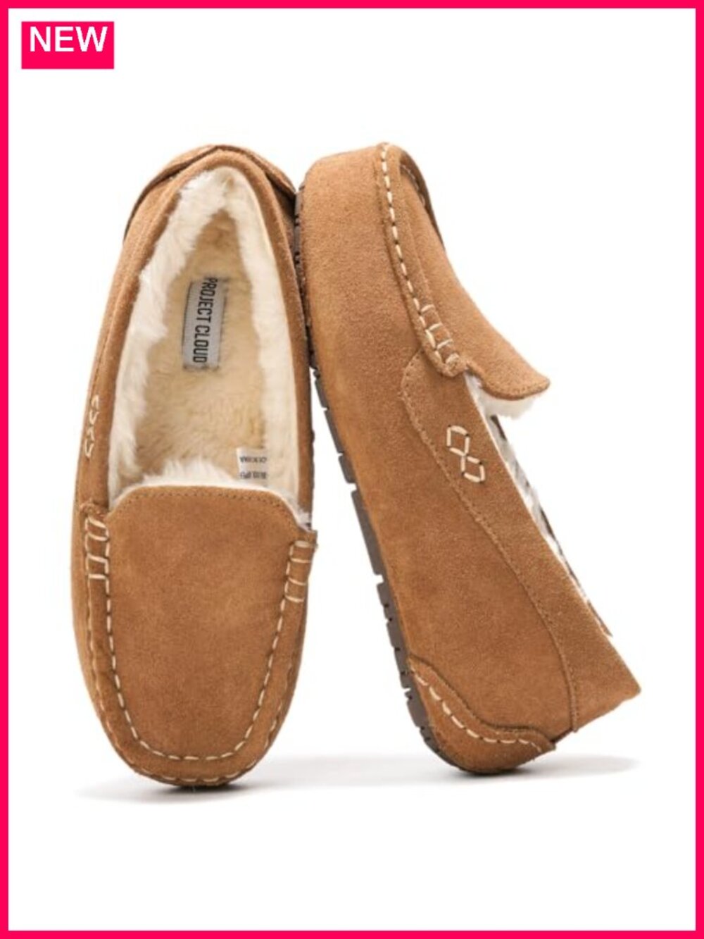 Genuine Leather Slippers Memory Foam Fur Lined Non-Slip Mocc